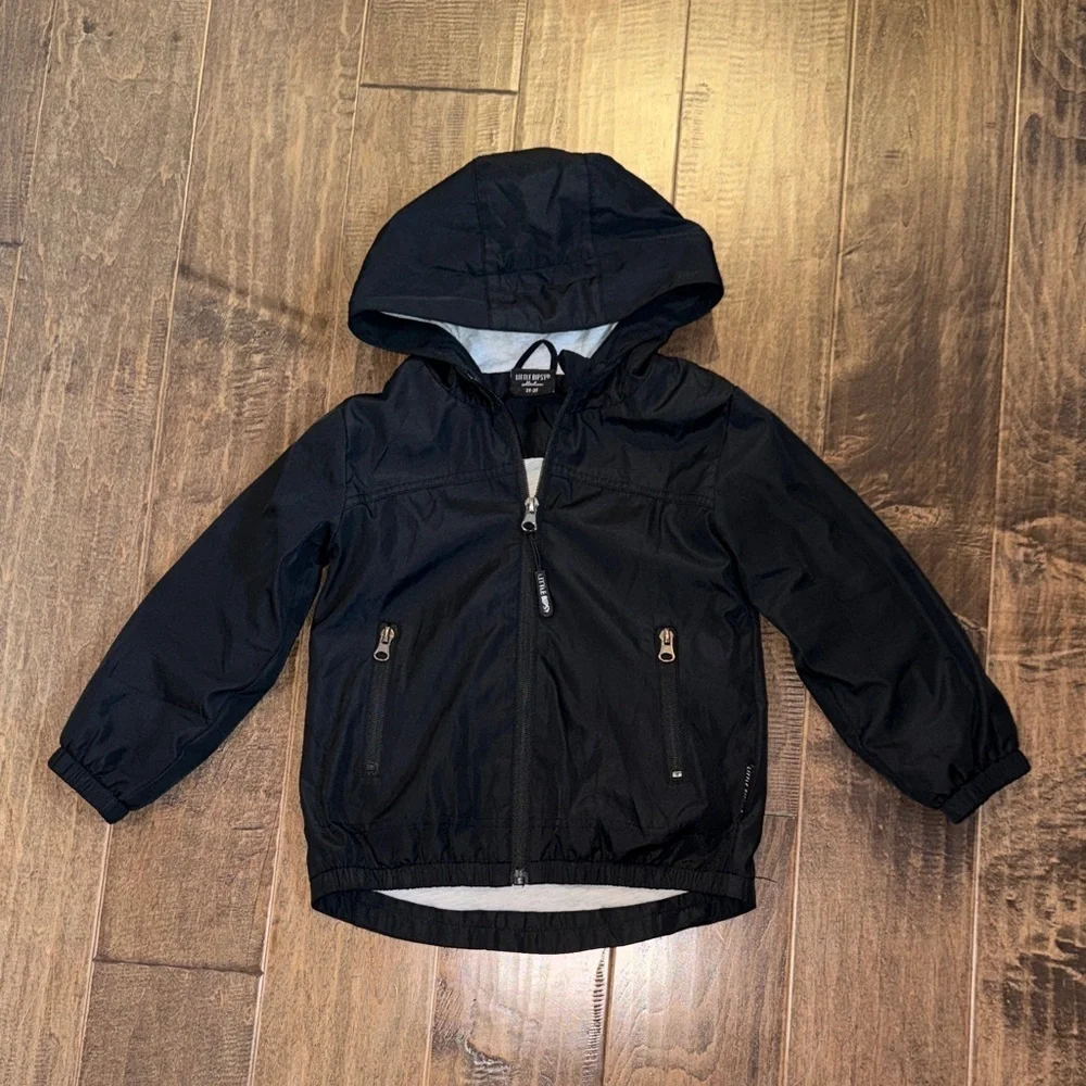 Little Bipsy Black Hooded Rain  Jacket